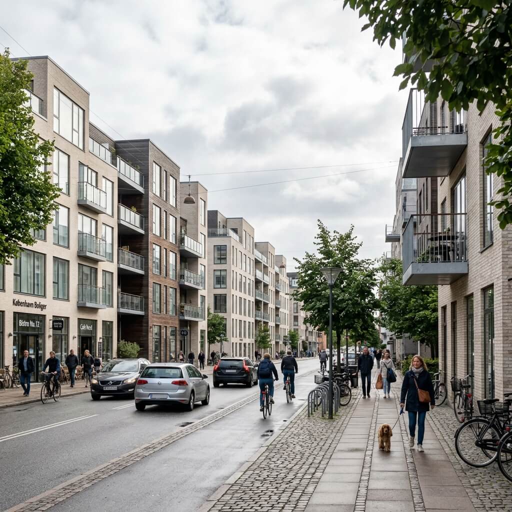 Modern residential buildings in Europe